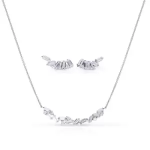 Image of Diamonfire Silver Zirconia Baguette Scatter Jewellery Set