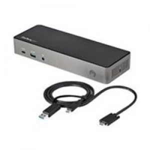 image of StarTech.com USB-C USB-A Dock - Hybrid Triple Monitor Docking Station DP/HDMI 4K 60Hz 85W PD