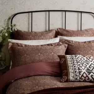 Image of William Morris Crown Imperial Super Kingsize Duvet Cover, Red