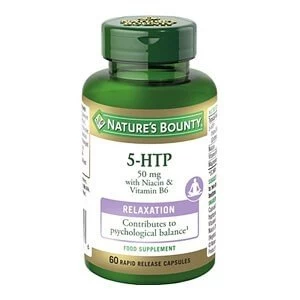 Image of Natureamp39s Bounty 5 HTP 50 mg with Niacin and Vitamin B6 60 Rapid Release Capsules
