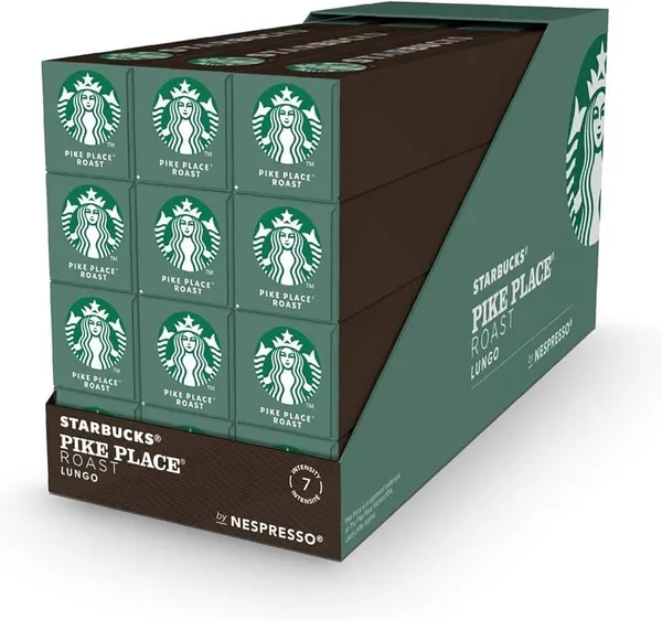 Image of Starbucks Pike Place Lungo Roast Coffee 120 Pods