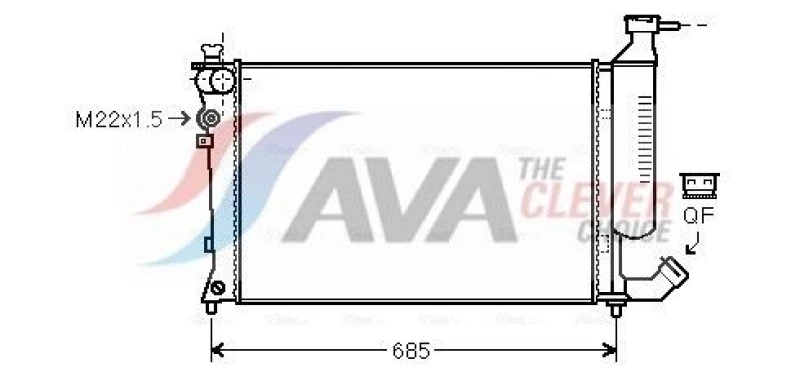 Image of Engine radiator AVA COOLING SYSTEMS CNA2157