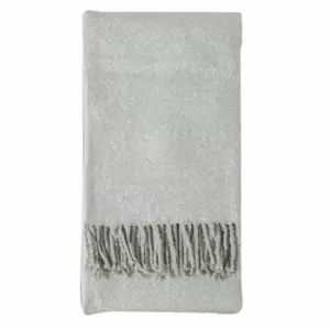 Image of Crossland Grove Herringbone Faux Mohair Throw Sage 1300x1800mm