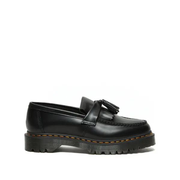 Image of Dr Martens Black Adrian Bex Smooth Leather Tassel Loafers Black Female 4 187582UK