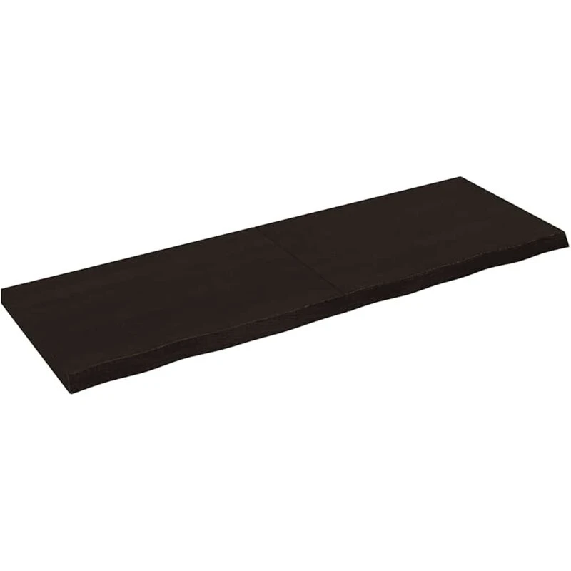 Image of Vidaxl Table Top Dark Brown 180X60X(2-6) Cm Treated Solid Wood Oak, Brown 3156457