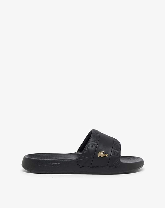 Image of Lacoste Lacoste Serve Hybrid Slide - Black - Lacoste - Size: 8 Black Male 8 LA32802