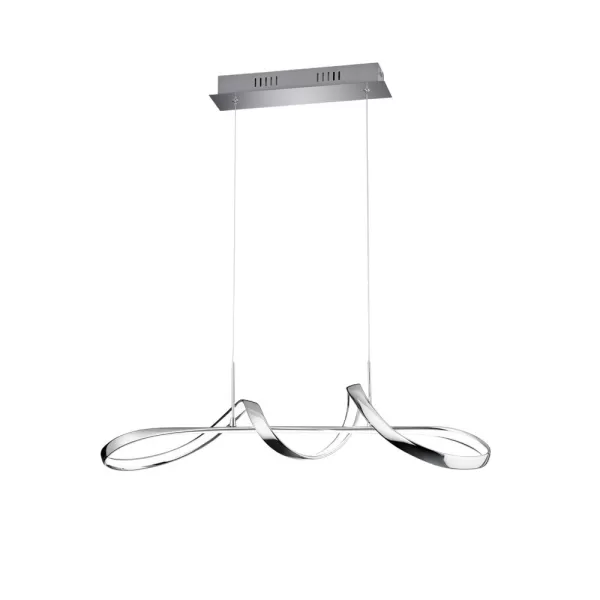 Image of Perugia Modern LED Pendant Ceiling Light Chrome 4000K