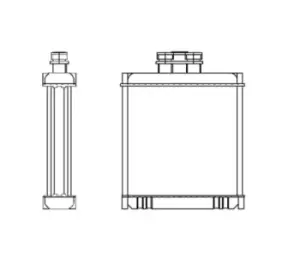 image of NRF 53558 Radiator Interior Heat Exchanger OE 6Q0819031,6R0819031,6Q0819031