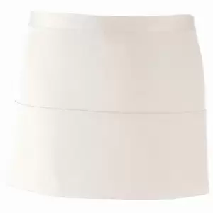 Image of Premier Ladies/Womens Colours 3 Pocket Apron / Workwear (Pack of 2) (One Size) (White)