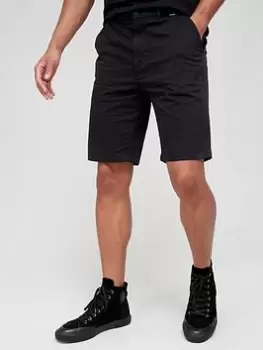 image of Calvin Klein Jeans Washed Cargo Woven Shorts, Black Size M Men