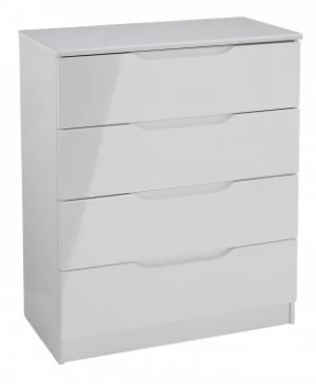 Image of Legato 4 Drawer Chest - Grey Gloss