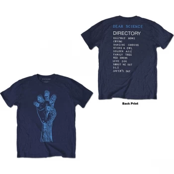 Image of TV On The Radio - Brushstroke Hand Unisex Large T-Shirt - Blue