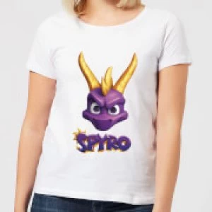 Image of Spyro Face Womens T-Shirt - White - 3XL