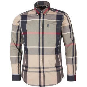 Image of Barbour Mens Tartan 12 Tailored Shirt Stone Large