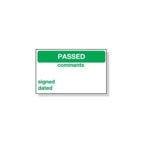 Image of Passed Vinyl Label 25X40MM S/Adh (Roll-250)