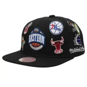 image of Mitchell And Ness Nba Eastern Conference All Over Deadstock Cap, Black