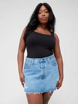 Image of Levis Plus Plus New Icon Skirt - Iconically Yours, Blue, Size 22, Women
