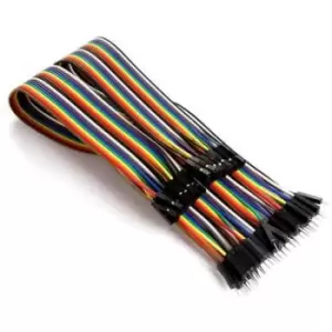 Image of Whadda WPA428 Jumper cable [40x Wire jumper - 40x Wire jumper socket] 15.00cm Multi-coloured
