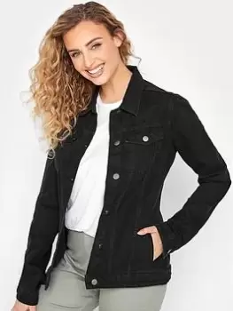 Image of Long Tall Sally Denim Jacket - Black, Size 10, Women