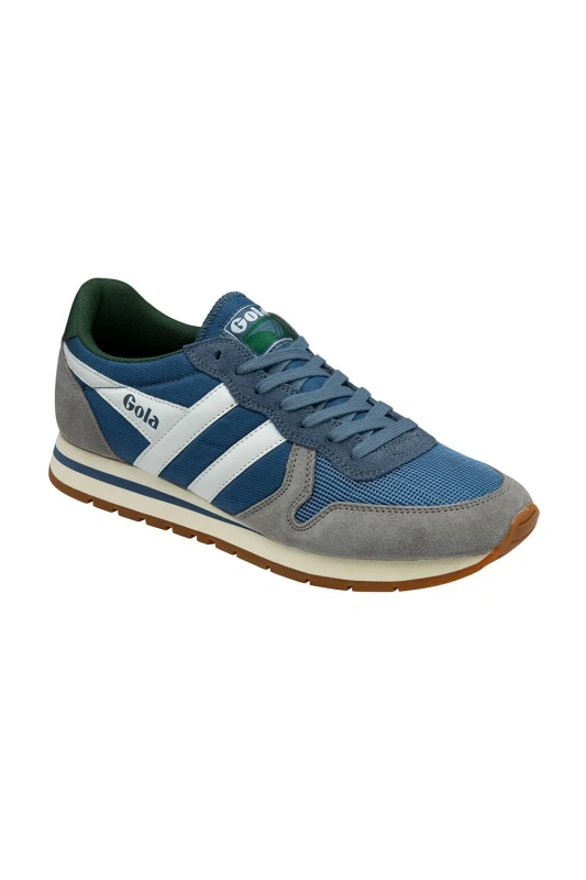 Image of Gola Classics Mens 'Daytona ' Nylon Lace-Up Trainers in Dark Blue Size: 7 Dark Blue Male 7