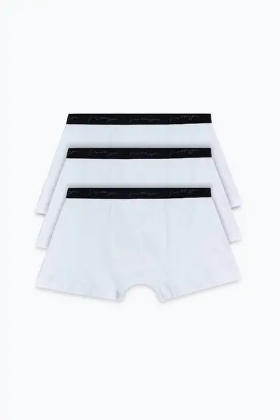 image of Just Hype UK hype 3 pack white mens trunk boxers