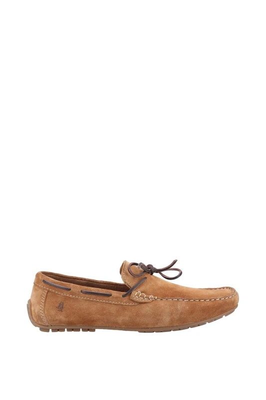 Image of Hush Puppies Mens Reuben Slip On Moccasin Loafers Boat Shoes - UK 8 Brown male GDE2480TAN8