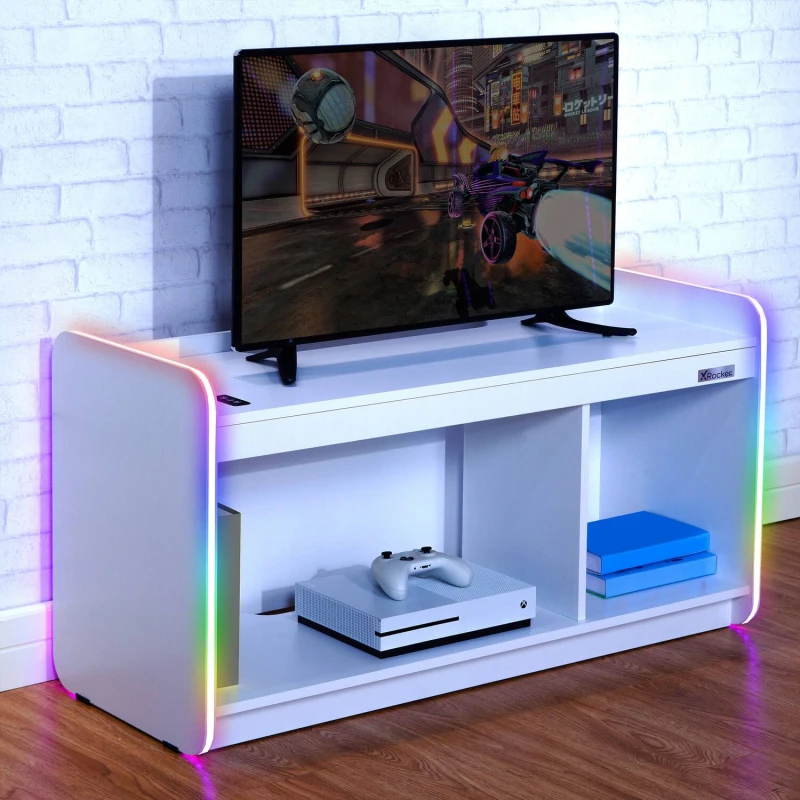 Image of Electra TV Unit for Tvs Up To 42" With LED Lights White