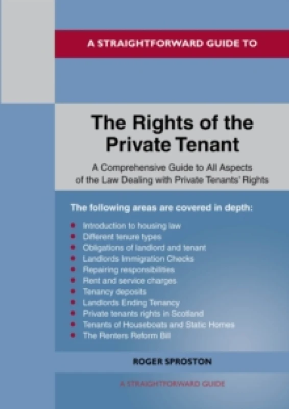 Image of A Straightforward Guide To The Rights Of The Private Tenant Paperback / softback