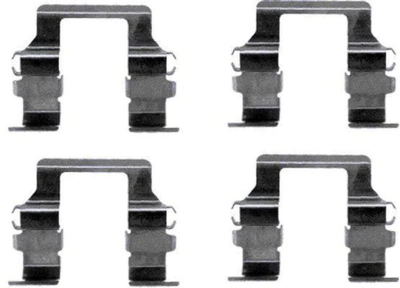 Image of HELLA Brake pad fitting kit HELLA 8DZ 355 204-991