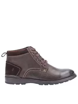 Image of Hush Puppies Dean Leather Lace Up Boots - Brown, Size 7, Men