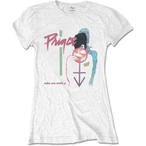 Image of Prince - Take Me With U Womens XX-Large T-Shirt - White