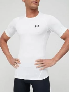 Image of Urban Armor Gear Heatgear Armour Comp Ss T-Shirt, White/Black, Size L, Men