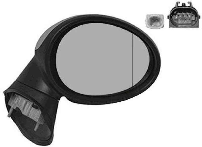 Image of VAN WEZEL 0515818 Wing mirror * HAGUS * Right, Heatable, primed Outside Mirror (50)