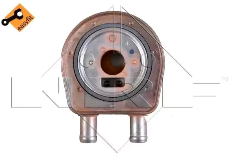 Image of NRF 31222 Oil Cooler with gaskets/seals, with mounting parts, EASY FIT Oil Cooler,engine oil (469)