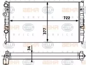 Image of x1 Behr Heat Exchanger 8MK376715-174 Genuine replacement part for Car Made in CN