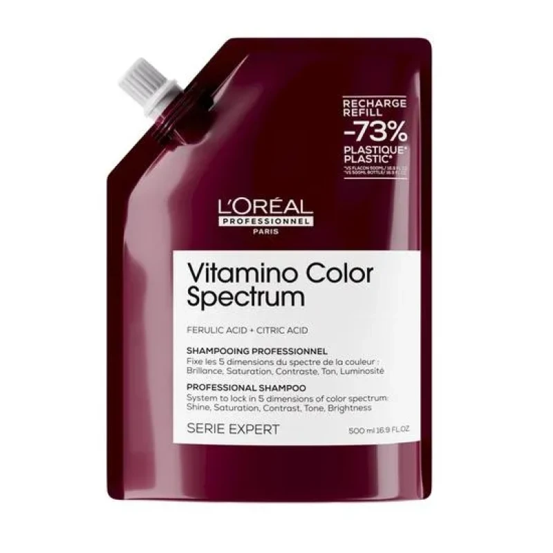 Image of LOreal Professionnel Vitamino Colour Spectrum Shampoo 500ml - Refill