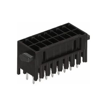 Image of Wago - 713-1404 4 x 2 Pole 3.5mm 10A MCS Vertical PCB Male Header Black