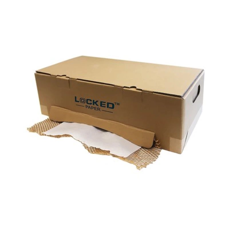 Image of Locked Paper Honeycomb/Tissue Paper + Dispenser 100m Honeycomb 170m Tissue LPHEXTISB LPHEXTISB