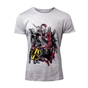 image of Avengers: Infinity War Characters Mens Medium T-Shirt - Grey