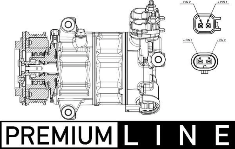 Image of Air conditioning compressor MAHLE ACP 654 000P