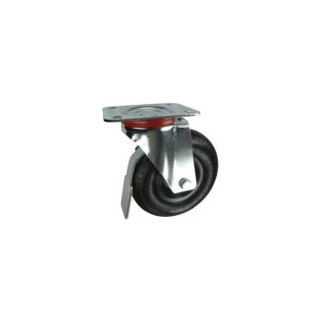 Image of Braked Swivel Plate 200MM Pneumatic Tyre - Atlas Workholders