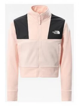 Image of The North Face Girls Surgent Full Zip Crop Jacket - Pink, Size L=13-14 Years
