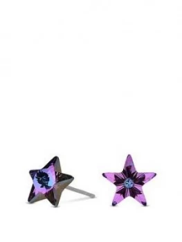 image of Jon Richard Swarovski Vitral Star Stud Earrings