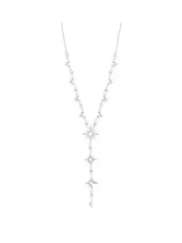 image of Lipsy Silver Celestial Y-Drop Necklace, Silver, Women