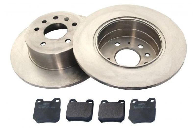 Image of MAPCO 47677 Brake disc and pads set Rear Axle, Brake Disc Type: solid Brake Set,disc brakes (3405)