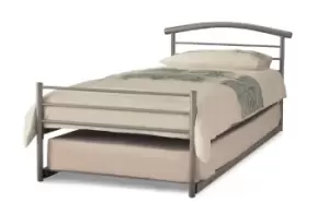 Image of Serene Brennington 2ft6 Small Single Silver Metal Bed