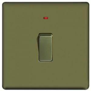 image of Wickes 20A Light Switch + LED 1 Gang Pearl Nickel Screwless Flat Plate