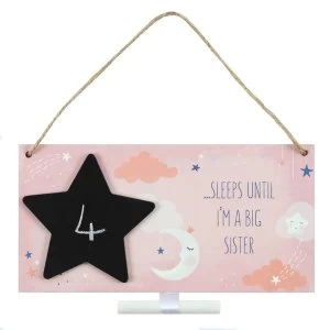 Image of Big Sister Countdown Plaque