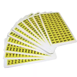 Image of Character set, height x width 12.5 x 8.5 mm, self-adhesive letters A - Z, 26 cards