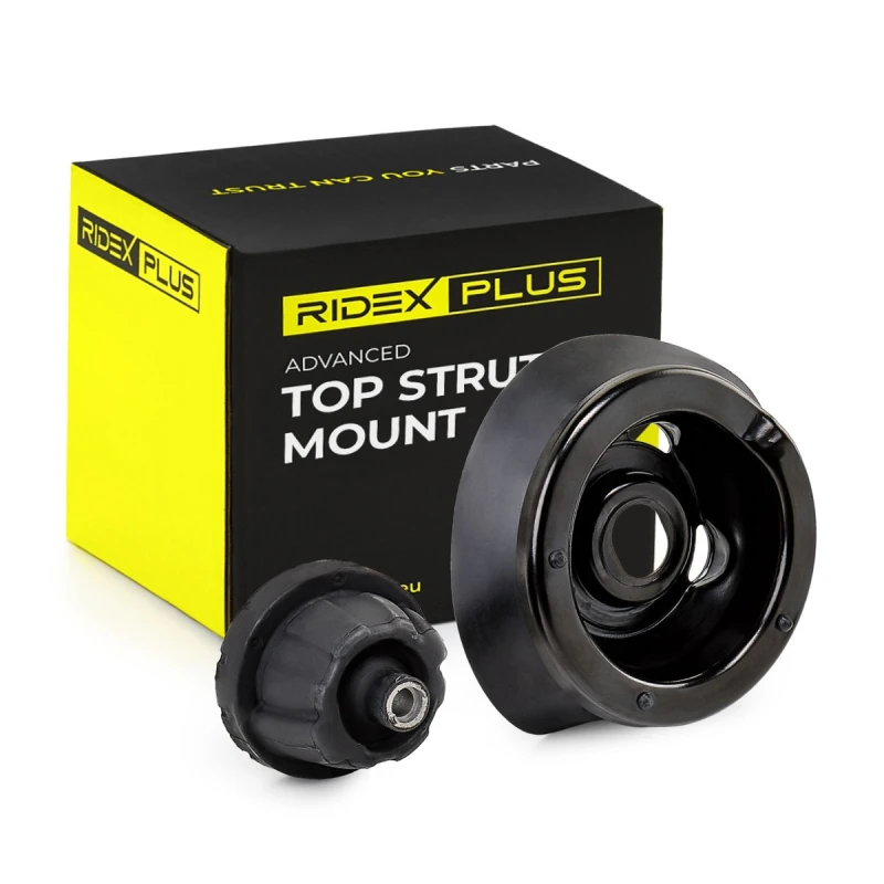 Image of RIDEX PLUS 1180S0136P Top strut mount Front Axle, with bearing(s) Suspension Strut Support Bearing (1180)